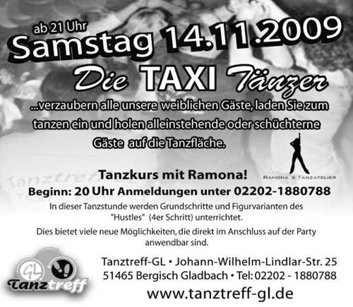 Taxitanzen im Tanztreff GL