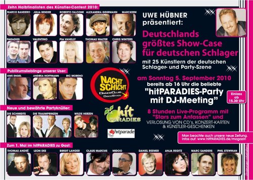 hitPARADIES-Party mit DJ-Meeting